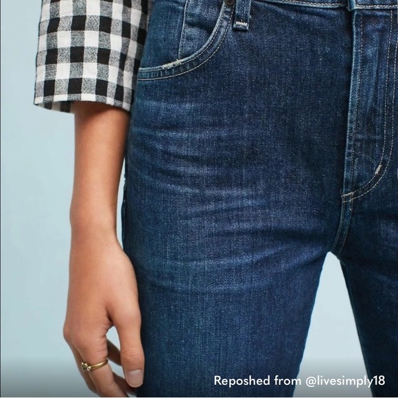 Citizens of Humanity Fleetwood Crop High Rise Flare Jeans Size 26 - Picture 3 of 12